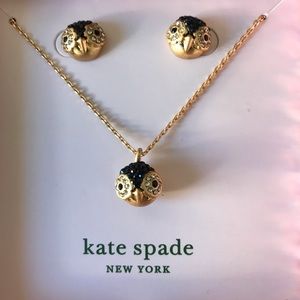 kate spade penguin earring and necklace set